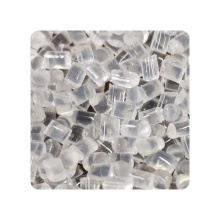 Colorless, transparent, heat-resistant and impact-resistant plastic raw material PC/PC particles